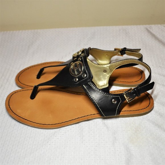 Tommy Hilfiger Navy Sandals Sz 8M - Picture 3 of 5